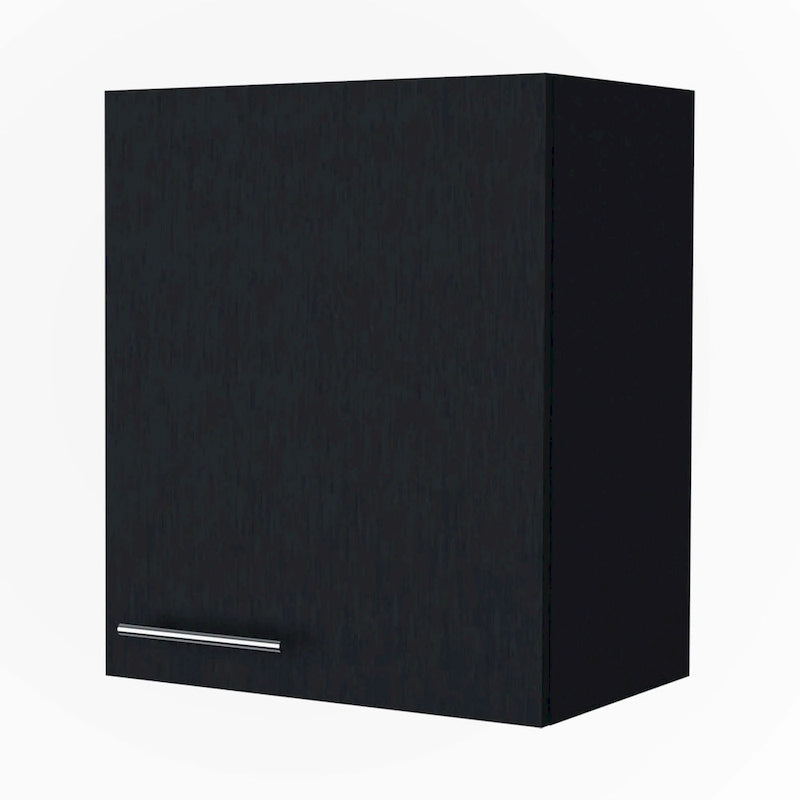 Meuble mural haut noir à 1 porte