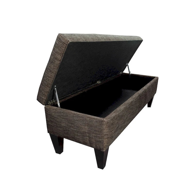 10-button Tufted Upholstered Long Storage Bench Ottoman