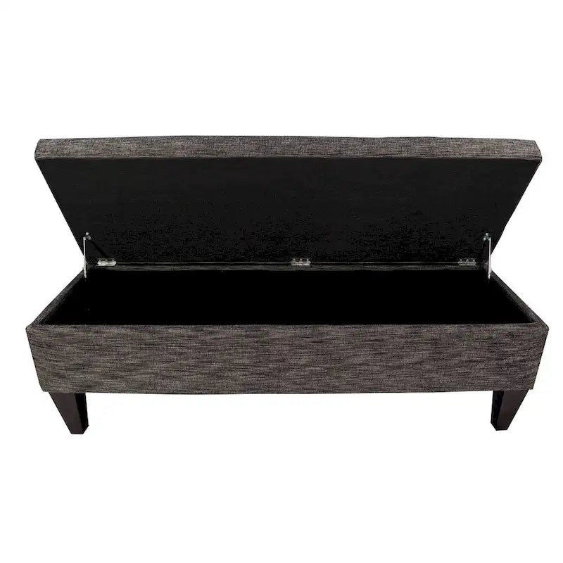 10-button Tufted Upholstered Long Storage Bench Ottoman