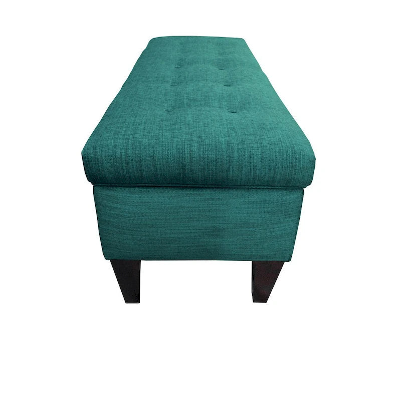 10-button Tufted Upholstered Long Storage Bench Ottoman