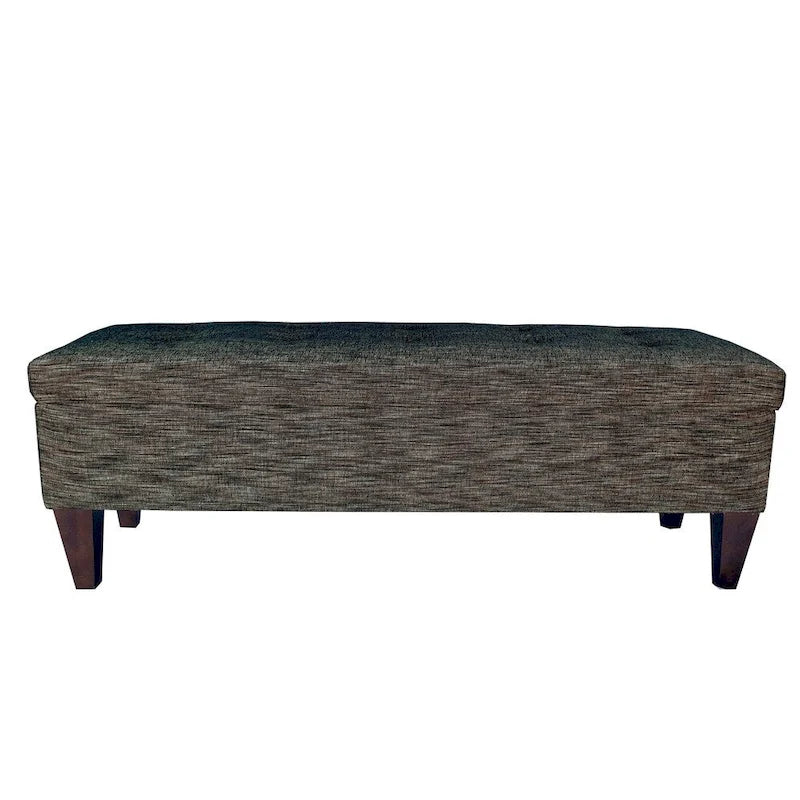 10-button Tufted Upholstered Long Storage Bench Ottoman