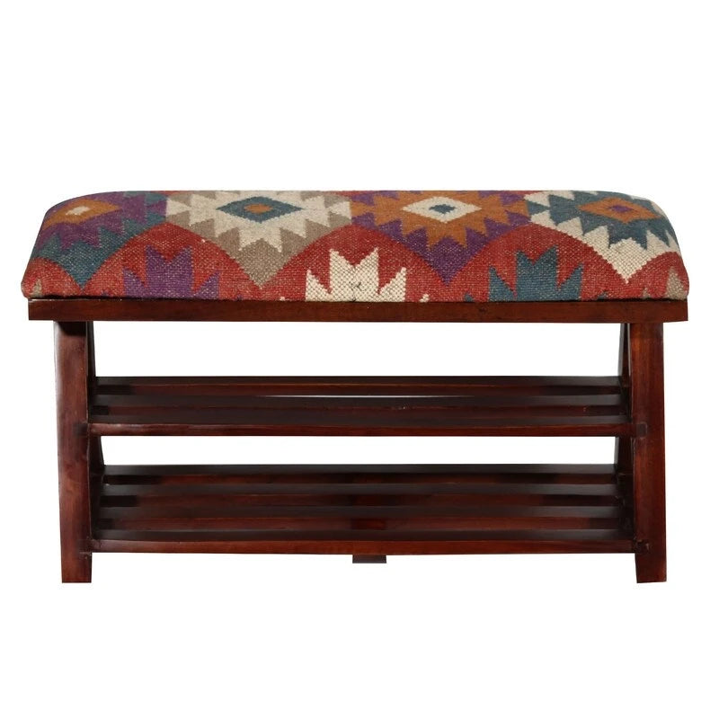 Handmade Upholstered Bench - 12.5x16x30