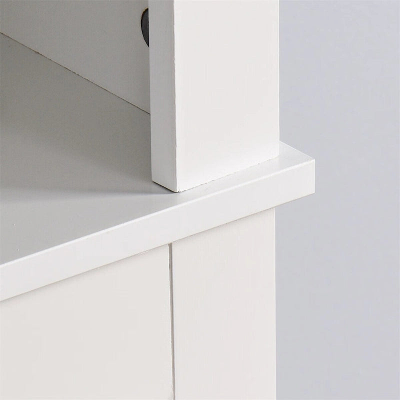 Mueble de madera para baño sobre el inodoro con estante ajustable