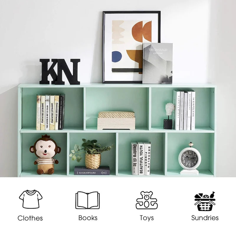 3-Tier Storage Bookcase for Kids, Simple Wood Display Cabinet for Bedroom
