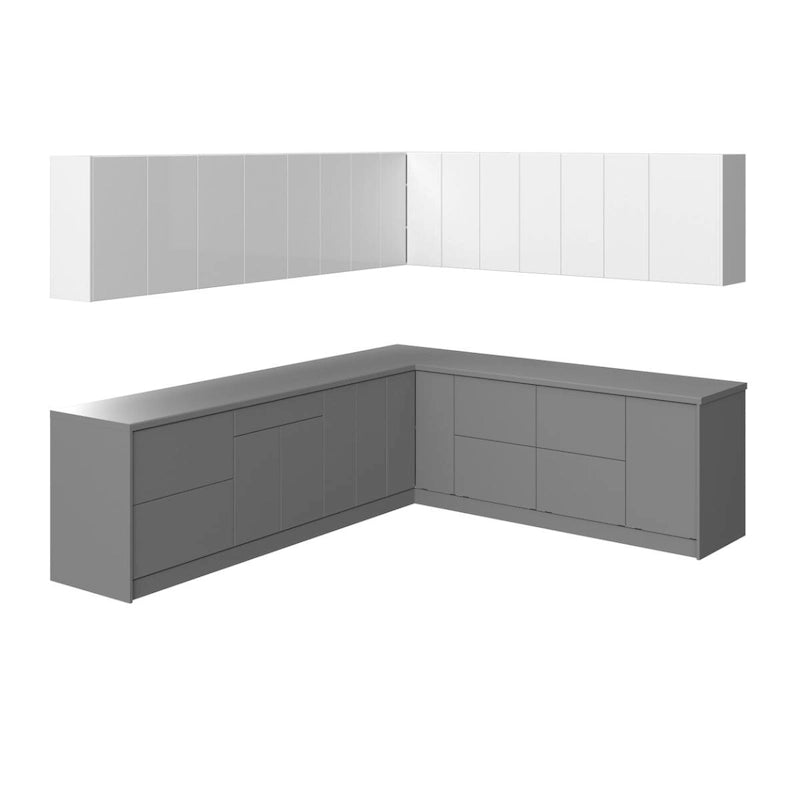 Küchen-Basismodul in Grau, Größe 10x8,5Ft breit - 102x120