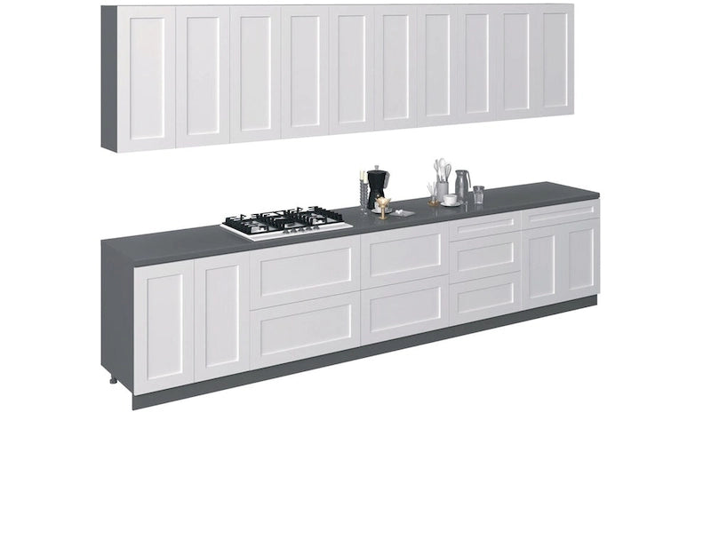 Kitchen Signature Collection White Matte Color Base Size 13Ft Wide - 153x24
