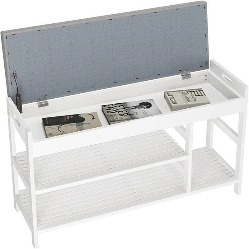 Banco zapatero con almacenamiento - 11.4D x 36W x 19.7H