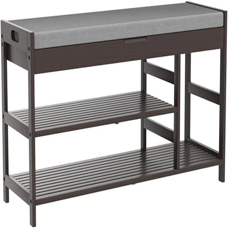 Banco zapatero con almacenamiento - 11.4D x 36W x 19.7H