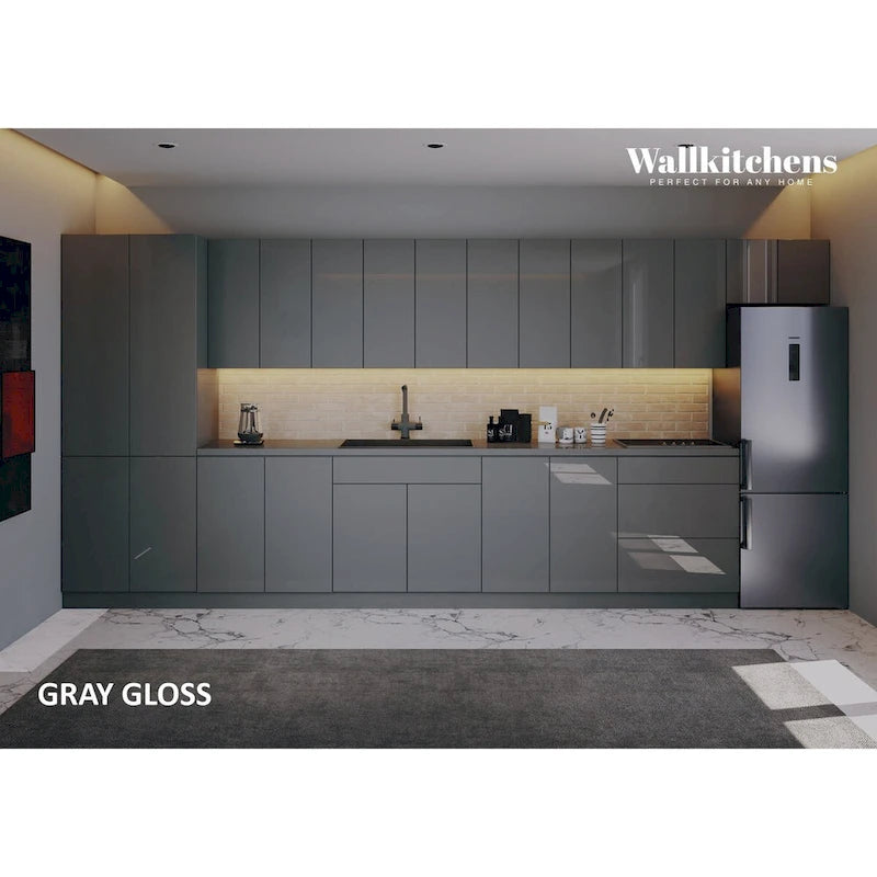 Kitchen Gray Color Base Size 15Ft Wide - 174x24