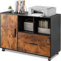 Archivador lateral de madera con 1 cajón - 15.8D x 36.6W x 25H