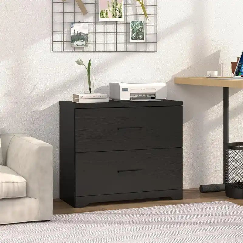 2-Drawer Wood Lateral File Cabinet - 27.17D x 33.86W x 29.33H
