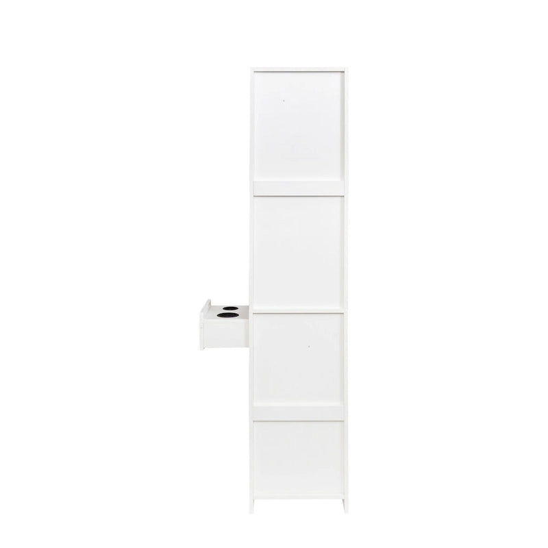15.67 in. W x 70.87 in. H MDF Freestanding Linen Cabinet with Multi-layer Storage