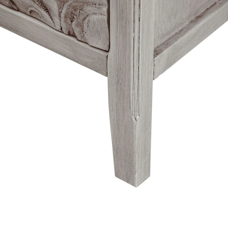 Meuble de rangement gris clair de 30.71 po de hauteur avec étagères - 31.50 x 14.97
