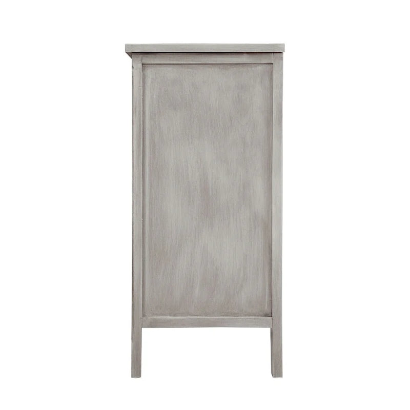 Meuble de rangement gris clair de 30.71 po de hauteur avec étagères - 31.50 x 14.97