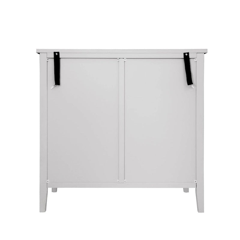 Meuble de rangement gris clair de 30.71 po de hauteur avec étagères - 31.50 x 14.97